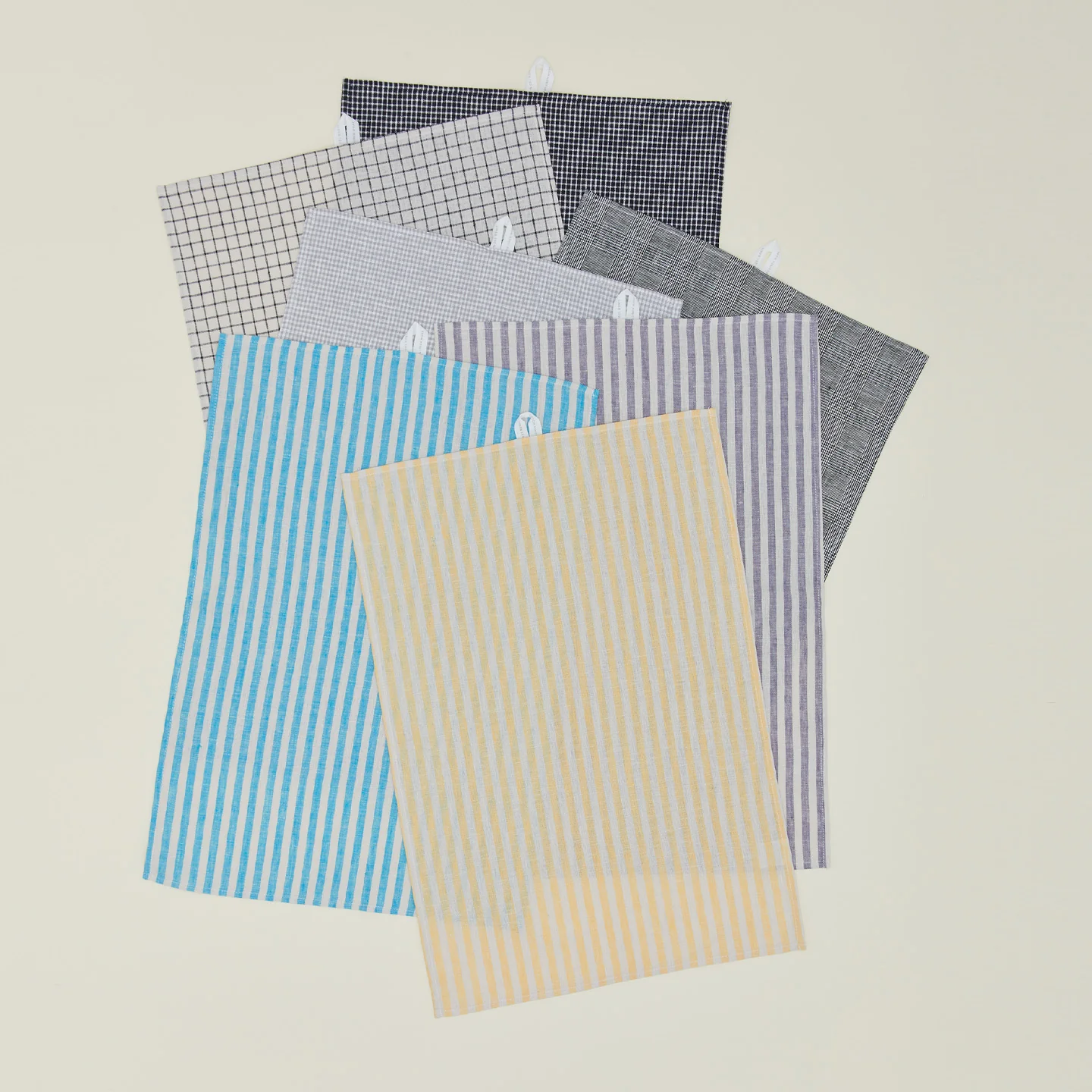 Chambray Stripe Kitchen Towel - Grey - Image 3