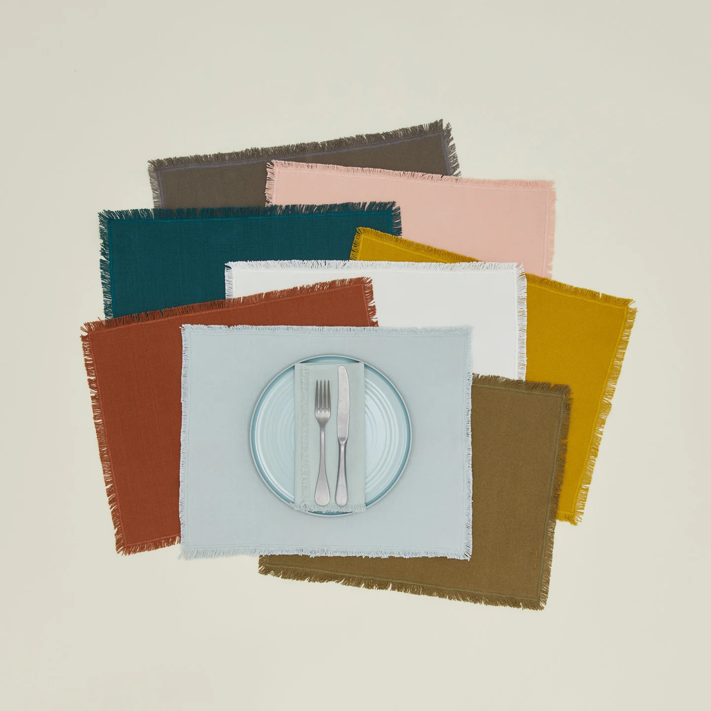 Essential Cotton Placemat, Set of 4 - Terracotta - Image 4