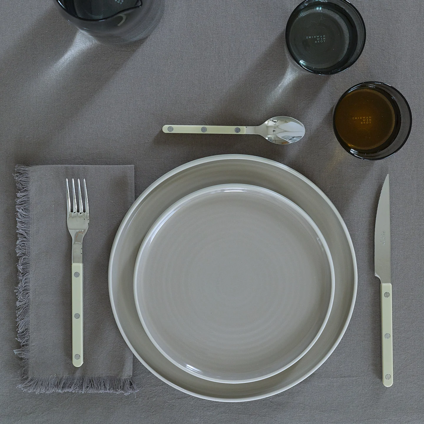 Essential Cotton Tablecloth - Dark Grey - Image 3