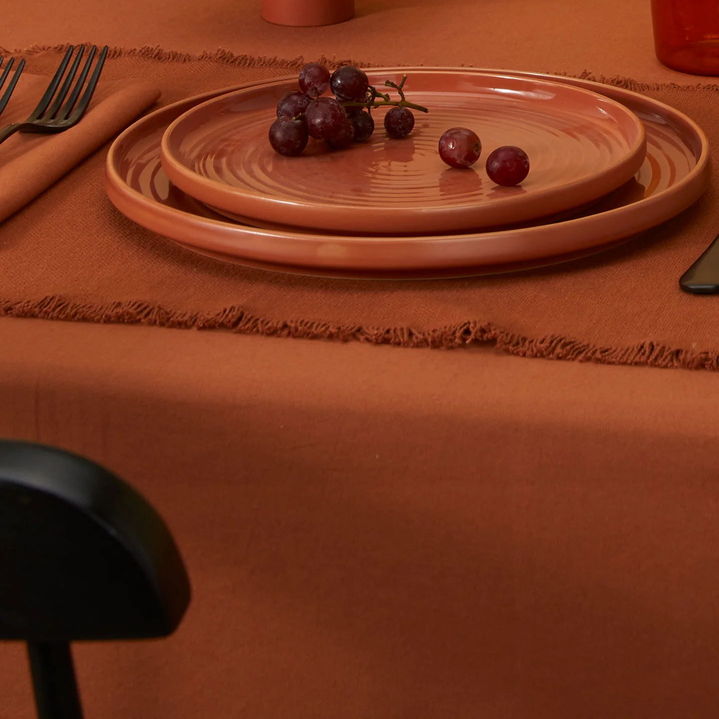 Essential Cotton Tablecloth - Terracotta - Image 3