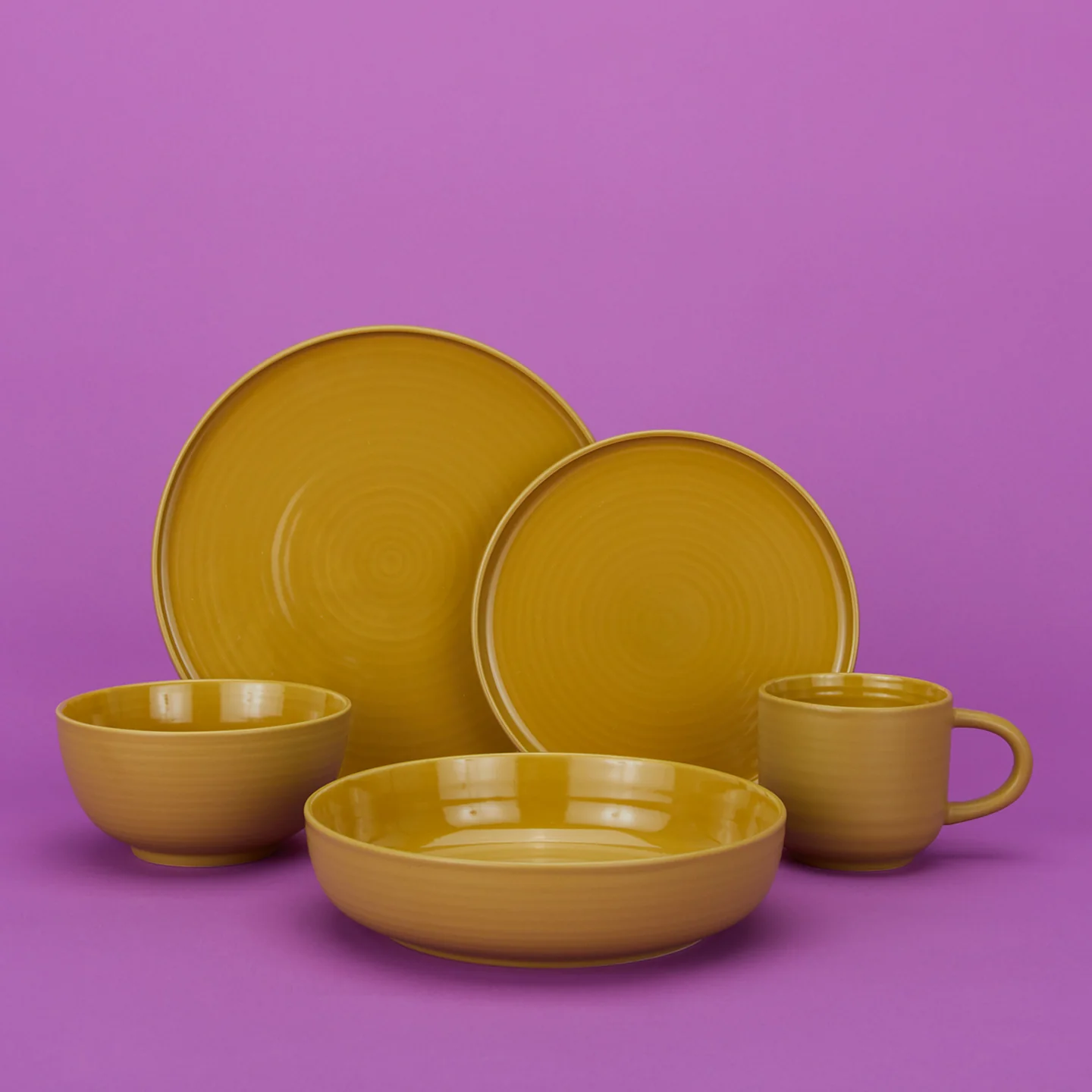 Essential Low Bowl, Set of 4 - Mustard - Image 4
