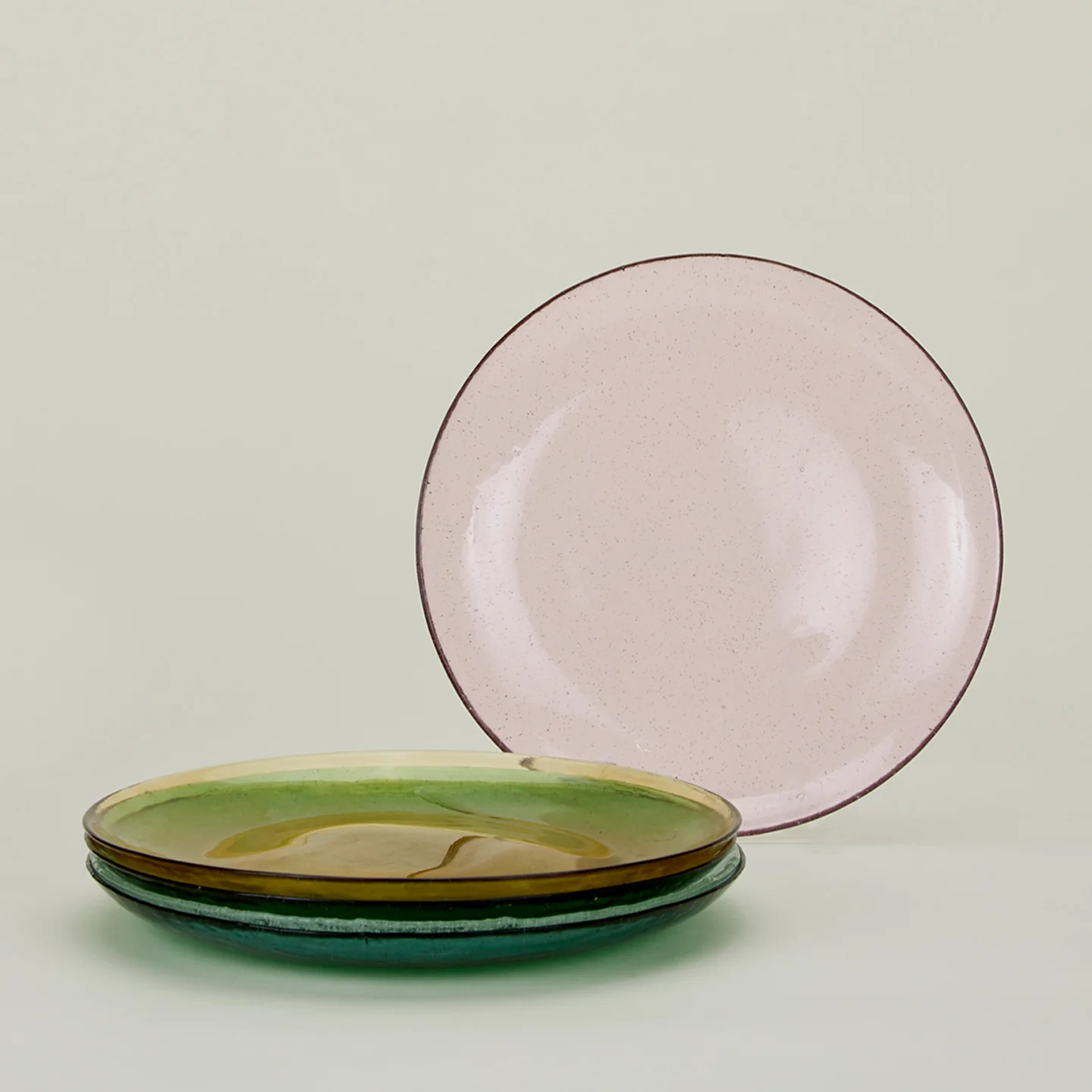 Glass Dinner Plate - Amber - Image 6