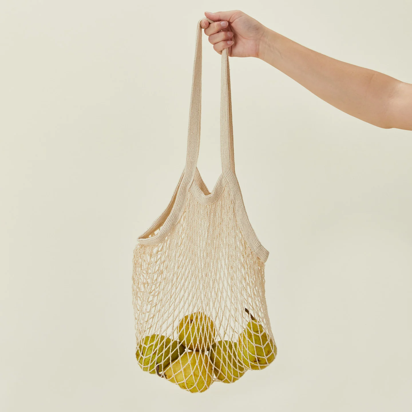 Reusable Mesh Cotton Grocery Bag - Natural - Image 4