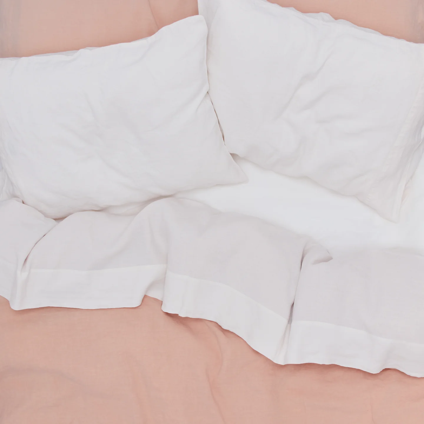 Simple Linen Duvet - Blush - Image 4