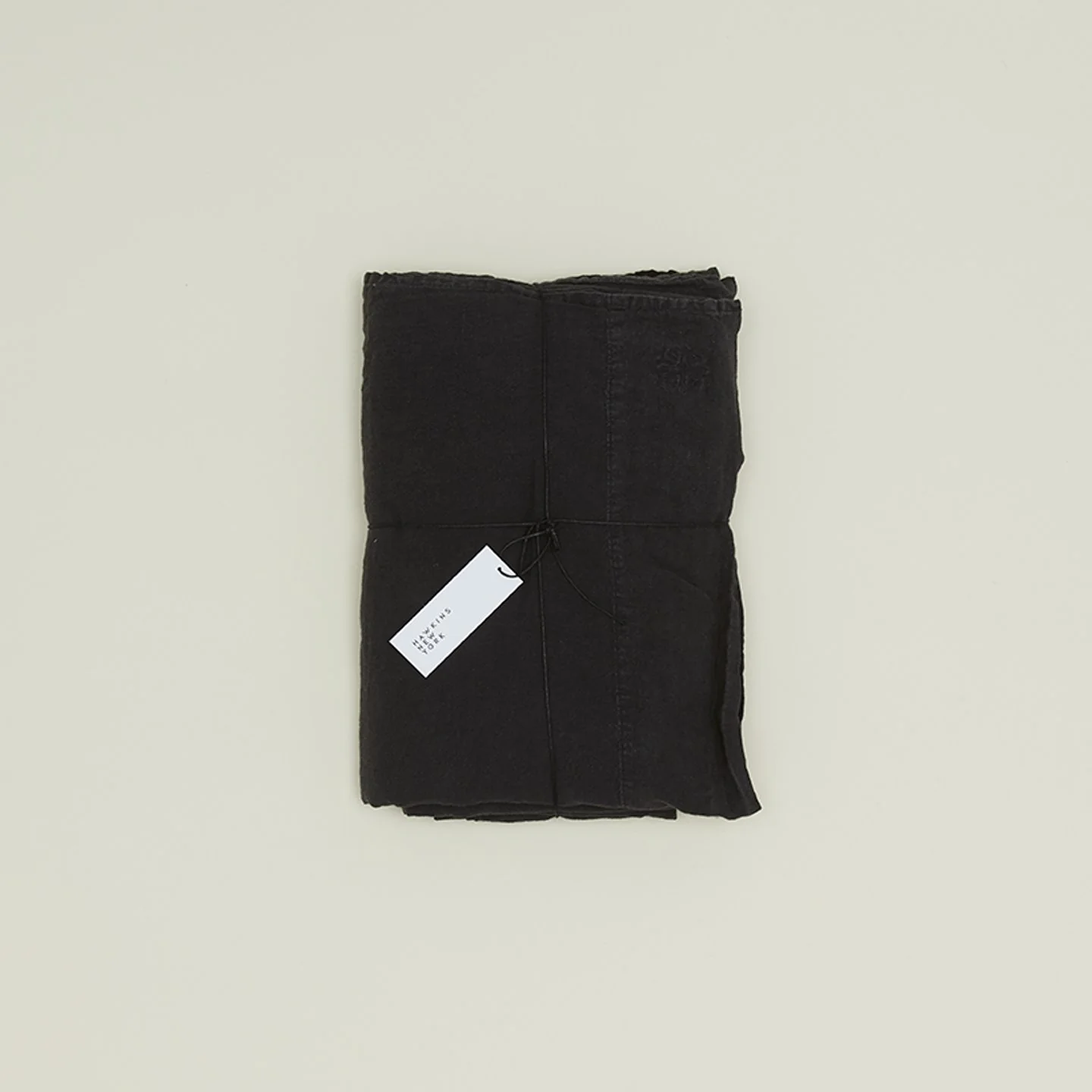 Simple Linen Flat Sheet - Black - Image 3