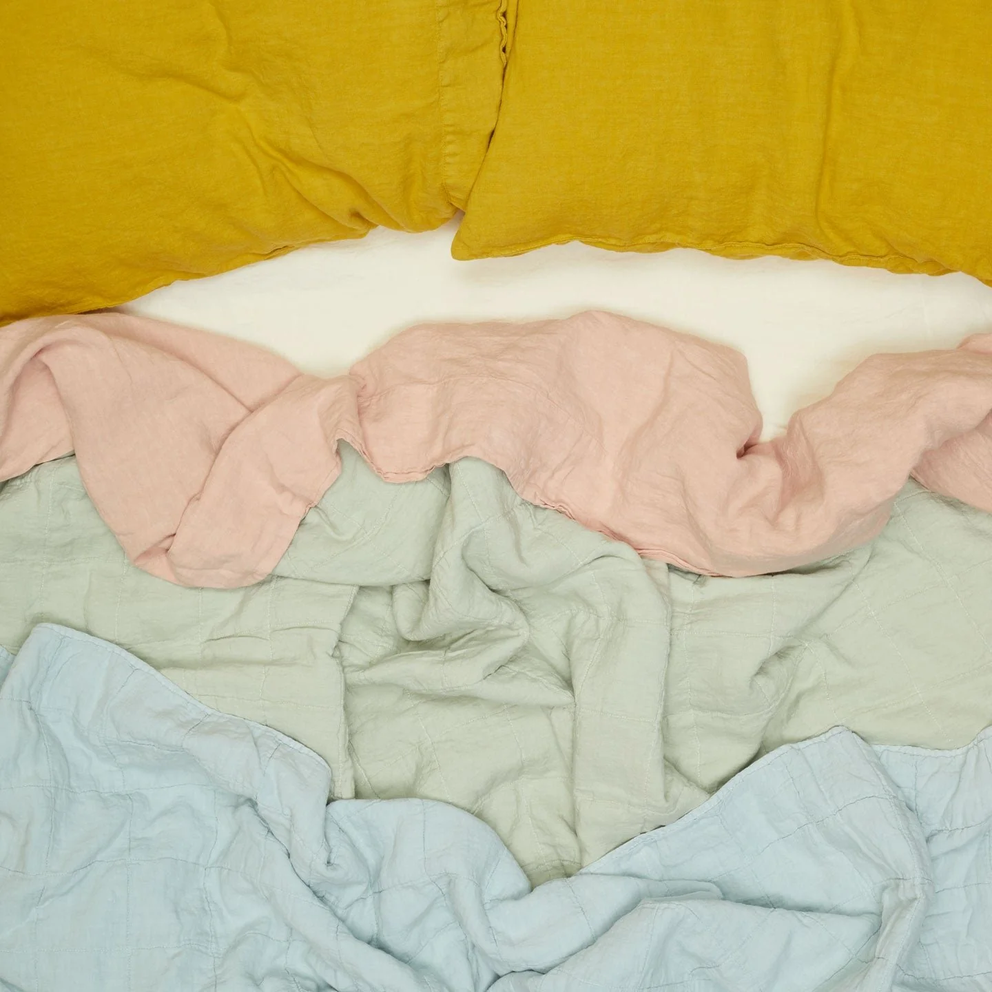 Simple Linen Flat Sheet - Blush - Image 3