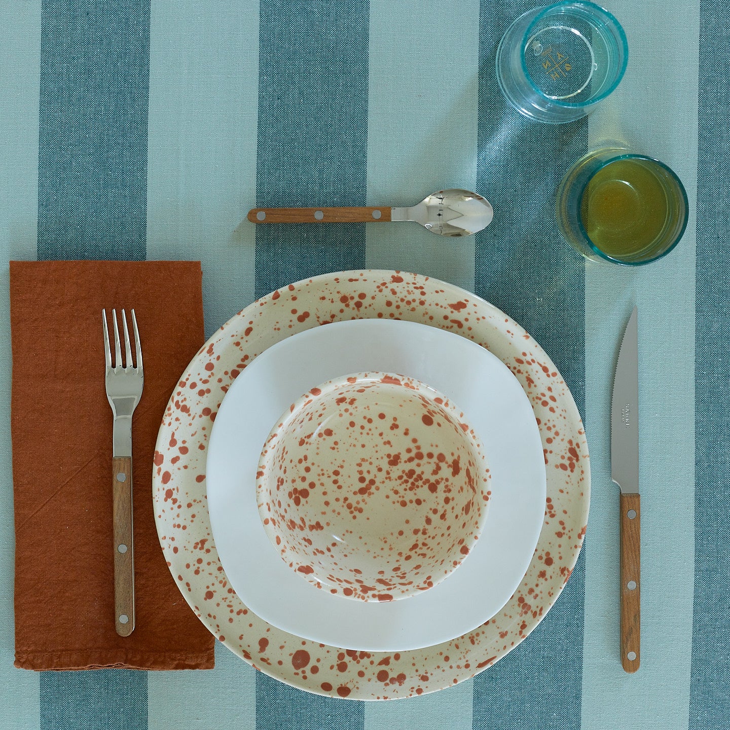 Simple Linen Napkin - Terracotta - Image 4