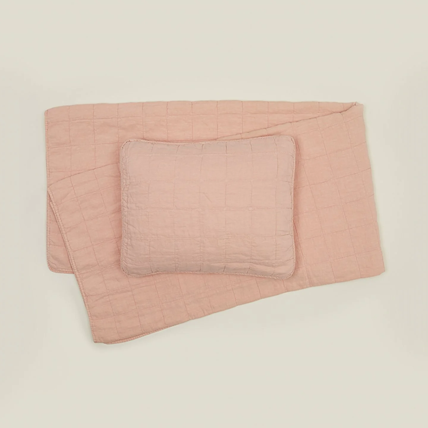 Simple Linen Quilt - Blush - Image 4