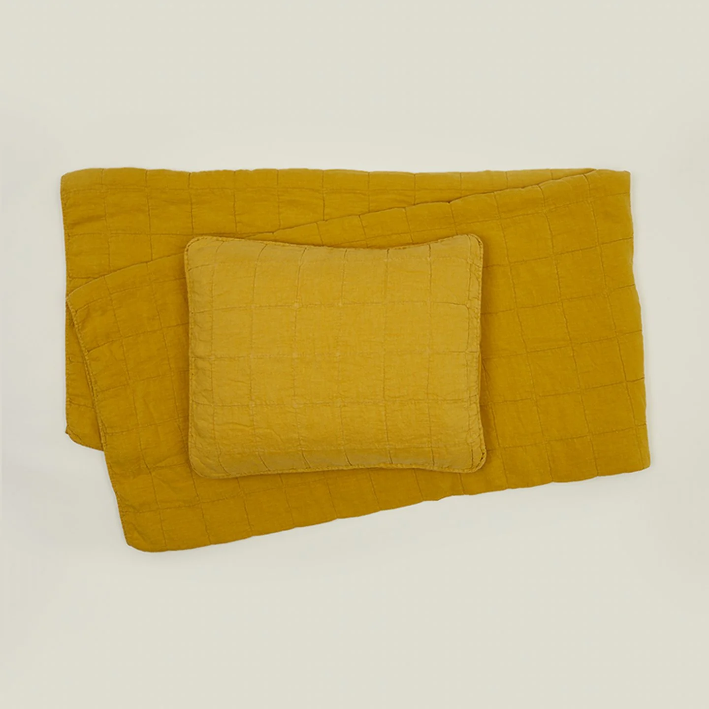 Simple Linen Quilt - Mustard - Image 4