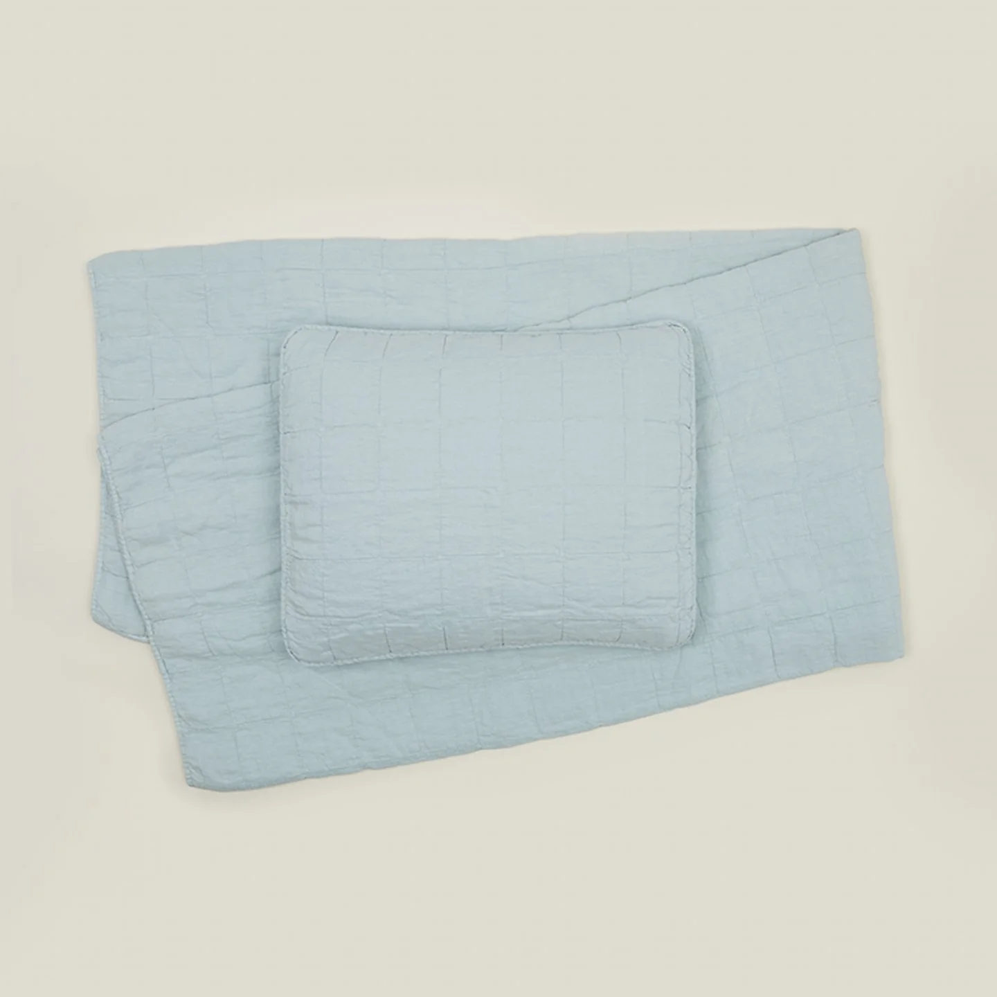 Simple Linen Quilt - Sky - Image 4