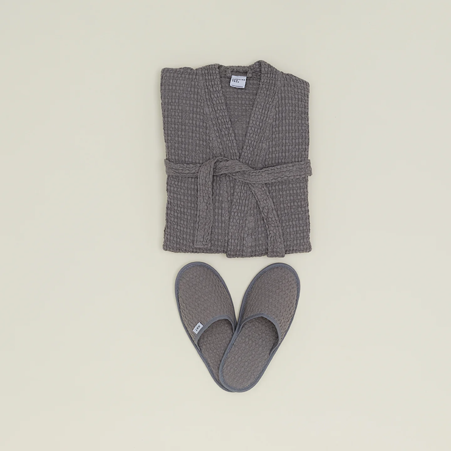 Simple Waffle Slippers - Dark Grey - Image 3