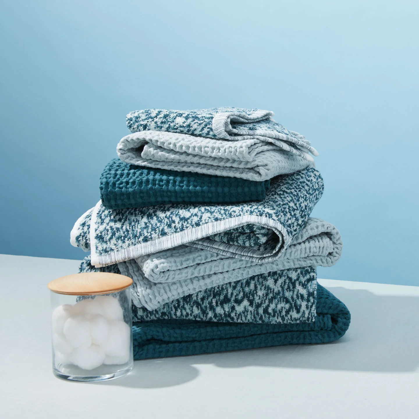 Space Dye Terry Towel - Peacock - Image 6